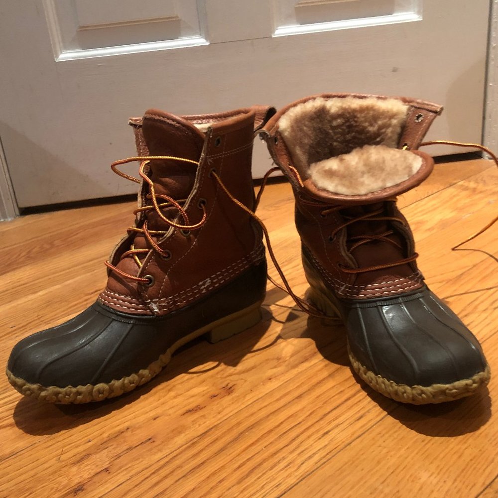 L.L. Bean 8" Shearling Lined Boots